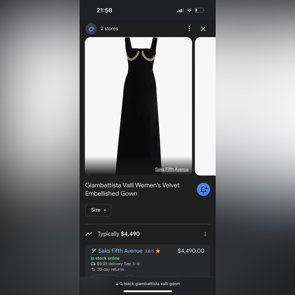 Giambattista Valli's black embellished gown Size 0 - Picture 6 of 6